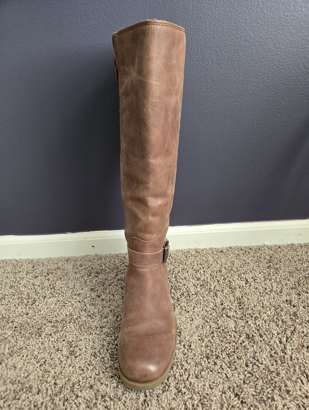 Lucky Brand Inifita Riding Boot - Knee-High Brown Boots - Sz 8 - Picture 12 of 16